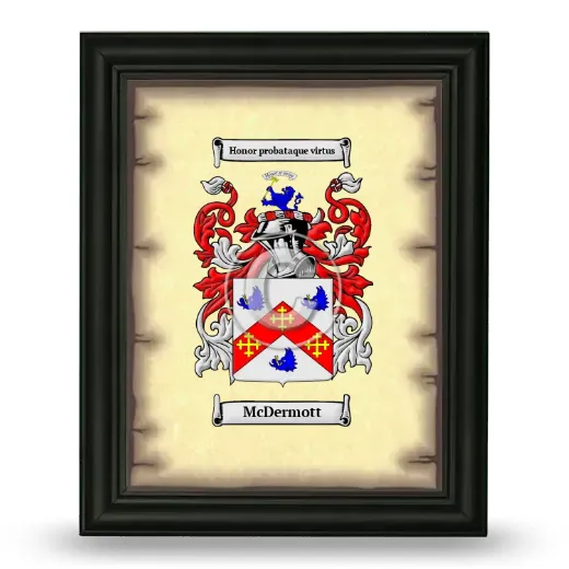 McDermott Coat of Arms Framed - Black