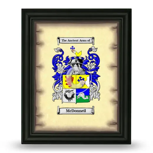 McDonneil Coat of Arms Framed - Black