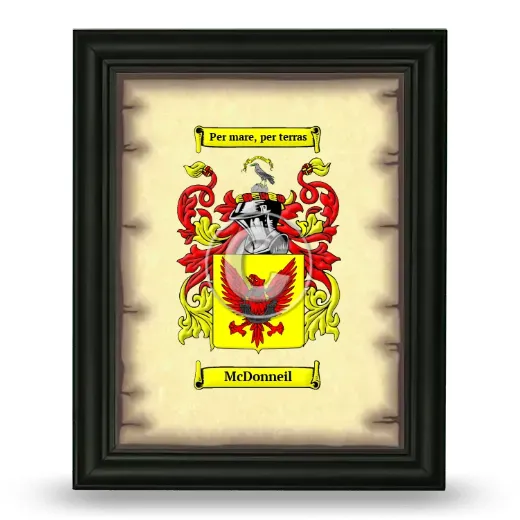 McDonneil Coat of Arms Framed - Black
