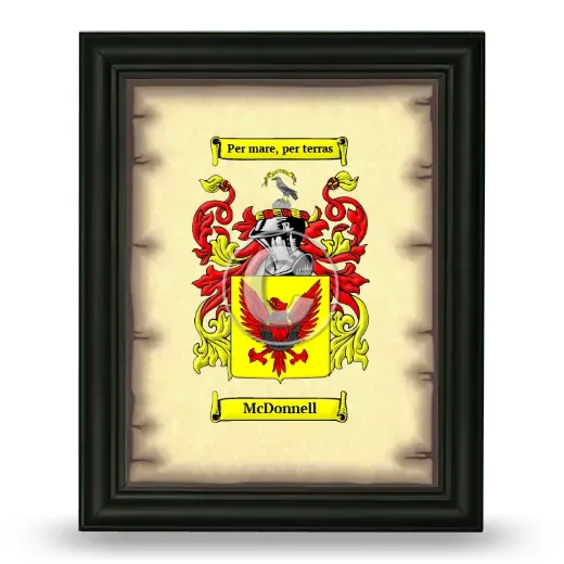McDonnell Coat of Arms Framed - Black