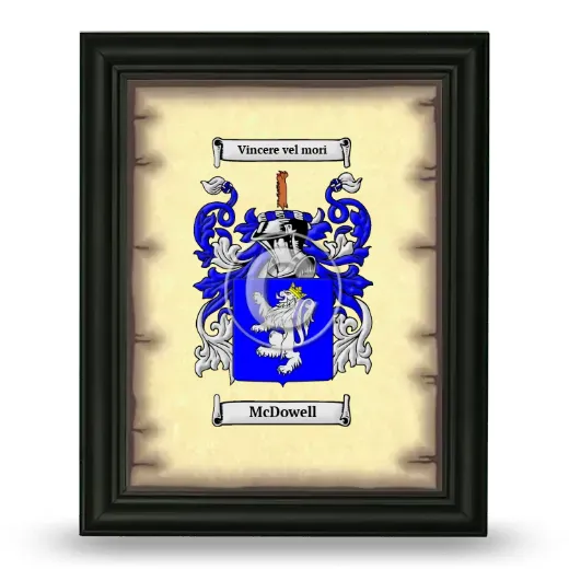 McDowell Coat of Arms Framed - Black