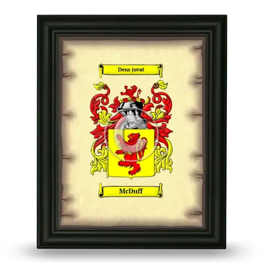 McDuff Coat of Arms Framed - Black