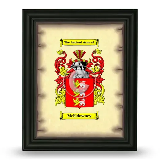 McEldowney Coat of Arms Framed - Black