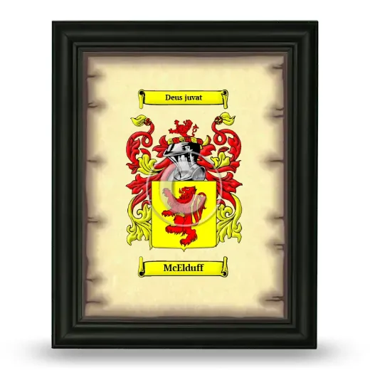 McElduff Coat of Arms Framed - Black