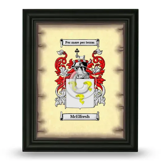 McElfresh Coat of Arms Framed - Black