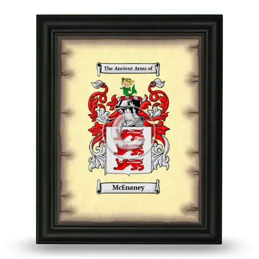 McEnaney Coat of Arms Framed - Black