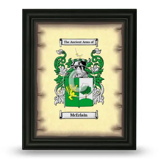 McErlain Coat of Arms Framed - Black