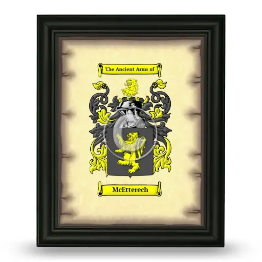 McEtterech Coat of Arms Framed - Black