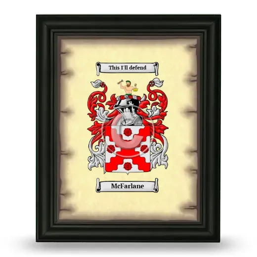 McFarlane Coat of Arms Framed - Black
