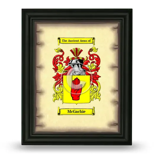 McGachie Coat of Arms Framed - Black