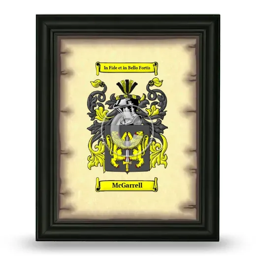 McGarrell Coat of Arms Framed - Black