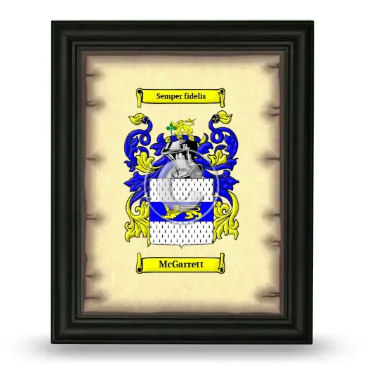 McGarrett Coat of Arms Framed - Black