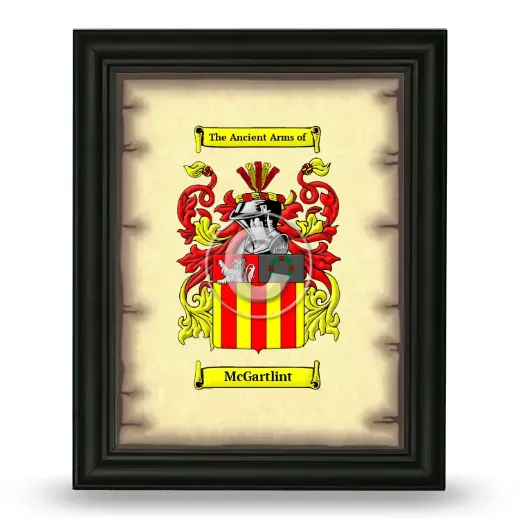 McGartlint Coat of Arms Framed - Black