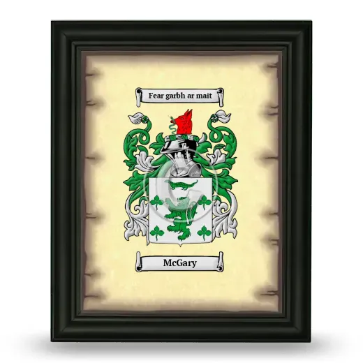 McGary Coat of Arms Framed - Black