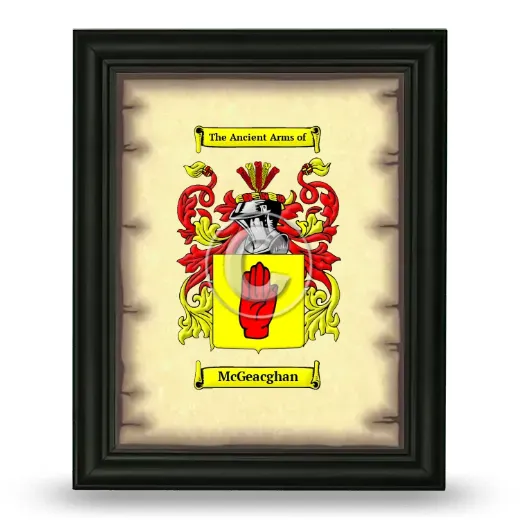 McGeacghan Coat of Arms Framed - Black