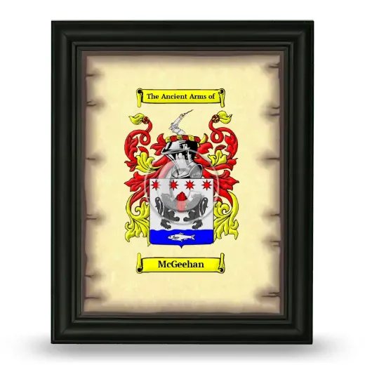 McGeehan Coat of Arms Framed - Black