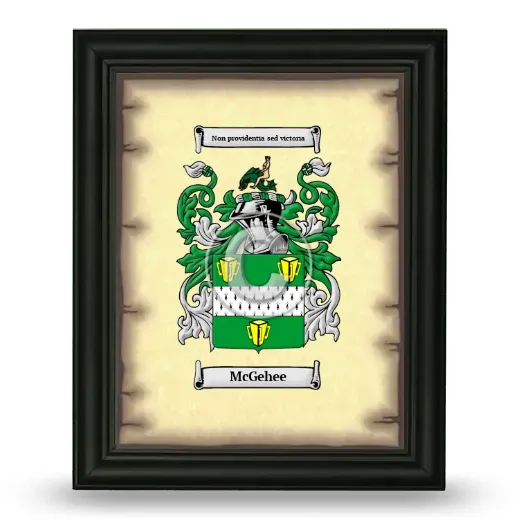 McGehee Coat of Arms Framed - Black