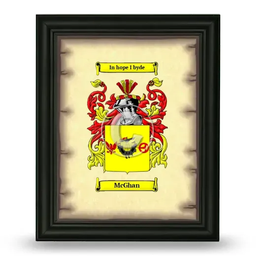 McGhan Coat of Arms Framed - Black