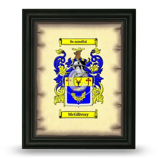 McGilivray Coat of Arms Framed - Black