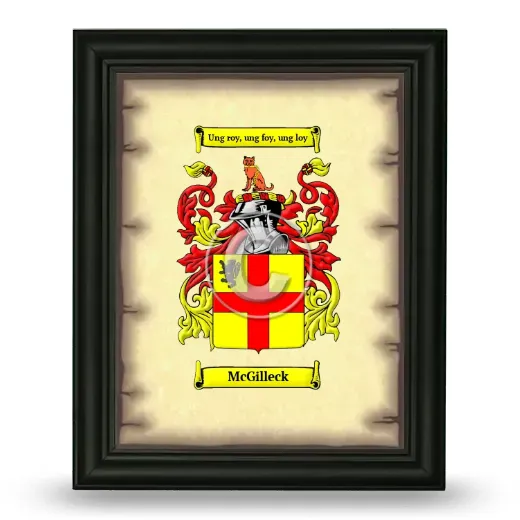McGilleck Coat of Arms Framed - Black