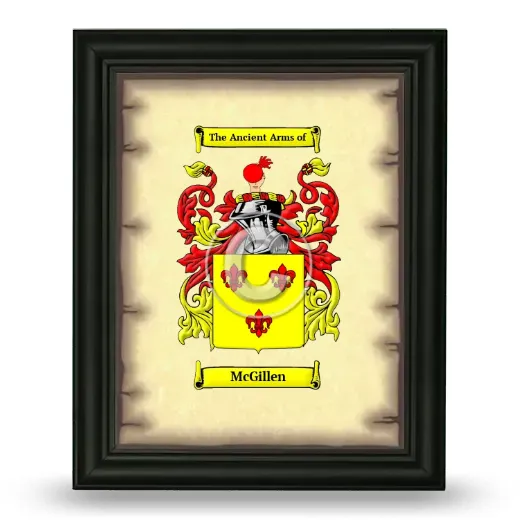 McGillen Coat of Arms Framed - Black