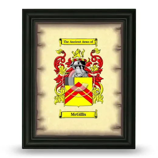 McGillis Coat of Arms Framed - Black