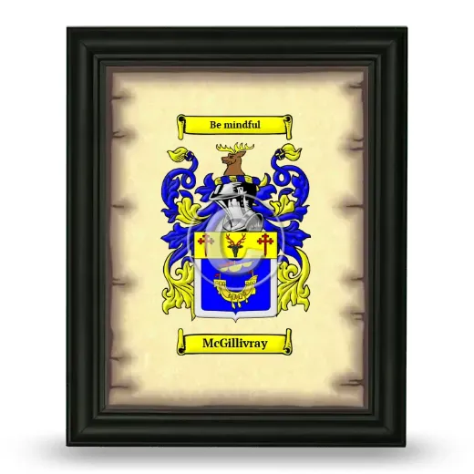 McGillivray Coat of Arms Framed - Black