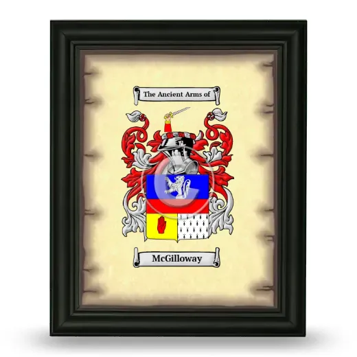 McGilloway Coat of Arms Framed - Black