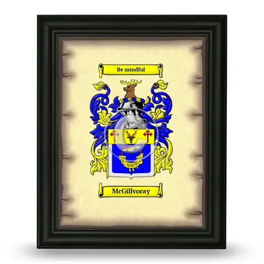 McGillvoray Coat of Arms Framed - Black
