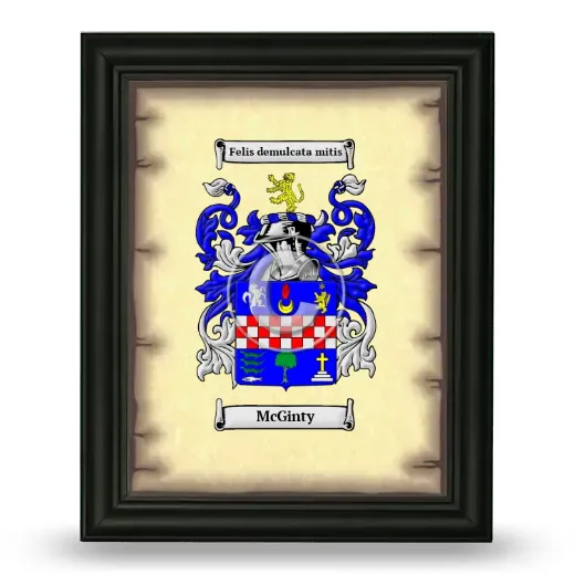 McGinty Coat of Arms Framed - Black