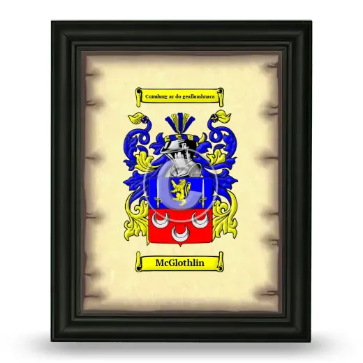 McGlothlin Coat of Arms Framed - Black