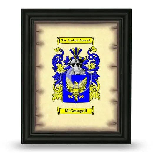 McGonagall Coat of Arms Framed - Black