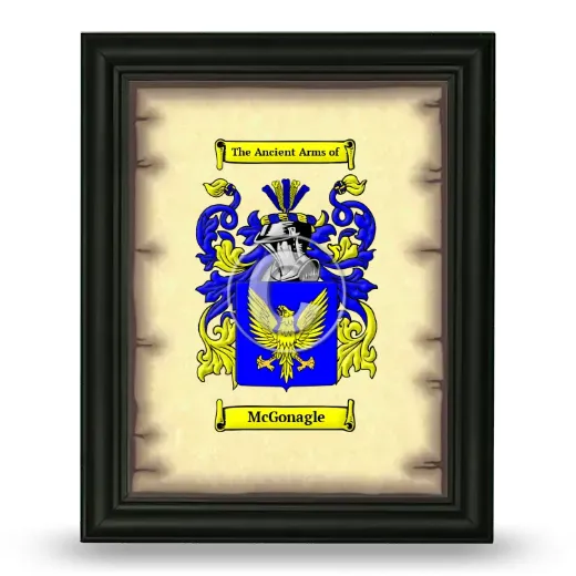 McGonagle Coat of Arms Framed - Black