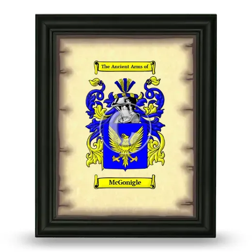 McGonigle Coat of Arms Framed - Black