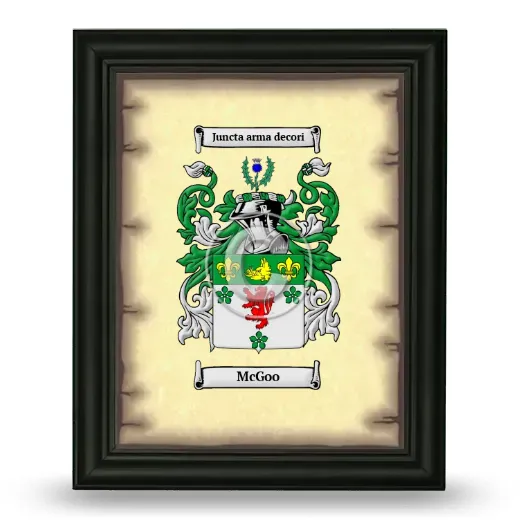 McGoo Coat of Arms Framed - Black