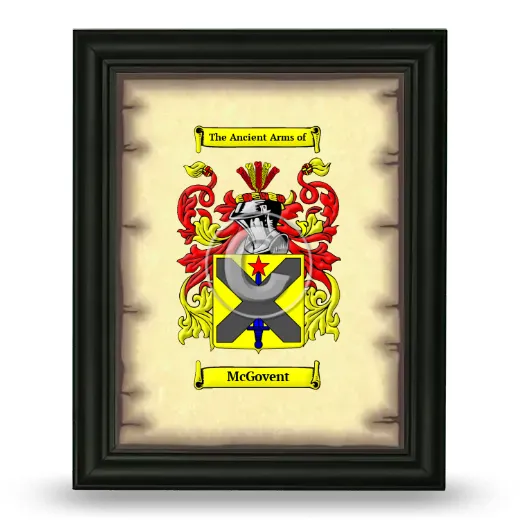 McGovent Coat of Arms Framed - Black