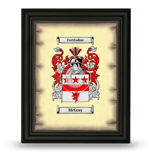 McGray Coat of Arms Framed - Black