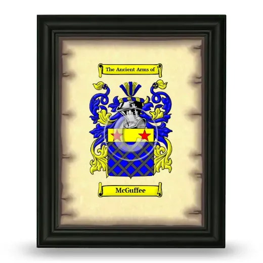 McGuffee Coat of Arms Framed - Black