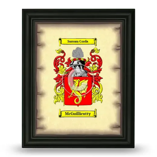 McGuillicutty Coat of Arms Framed - Black