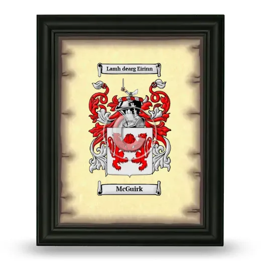 McGuirk Coat of Arms Framed - Black