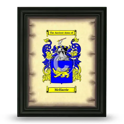 McHarrie Coat of Arms Framed - Black