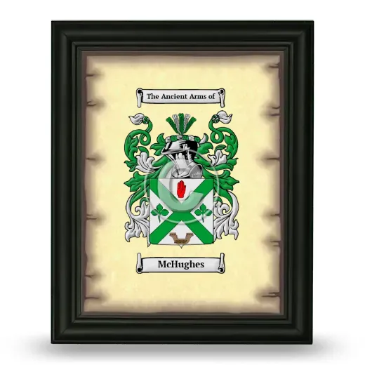 McHughes Coat of Arms Framed - Black