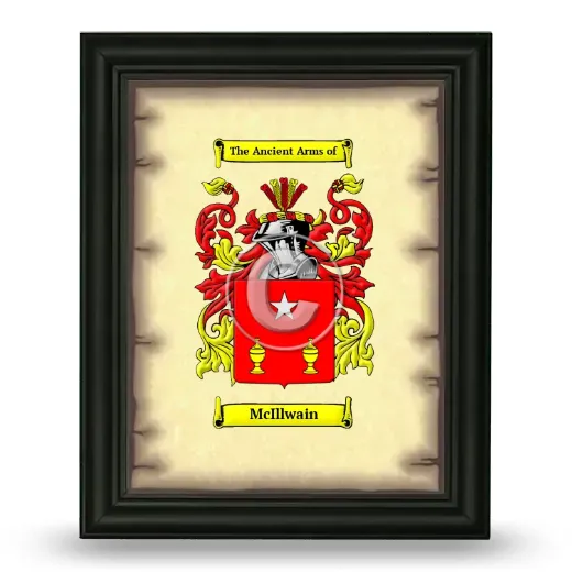 McIllwain Coat of Arms Framed - Black