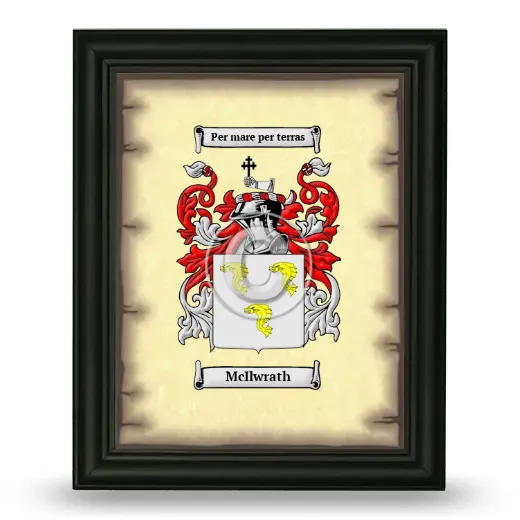 McIlwrath Coat of Arms Framed - Black