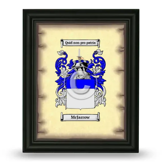 McJarrow Coat of Arms Framed - Black