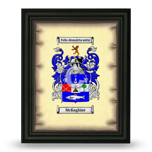 McKaghint Coat of Arms Framed - Black