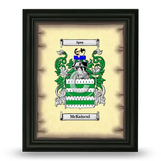 McKaiscul Coat of Arms Framed - Black