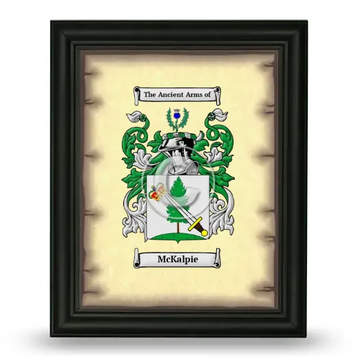 McKalpie Coat of Arms Framed - Black