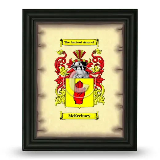 McKechney Coat of Arms Framed - Black