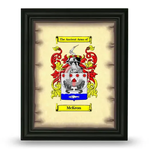 McKeon Coat of Arms Framed - Black